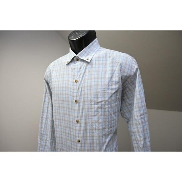David Donague Dress Shirt Classic Fit Plaid Long Sleeve Button Up Mens Size XL - Picture 1 of 8